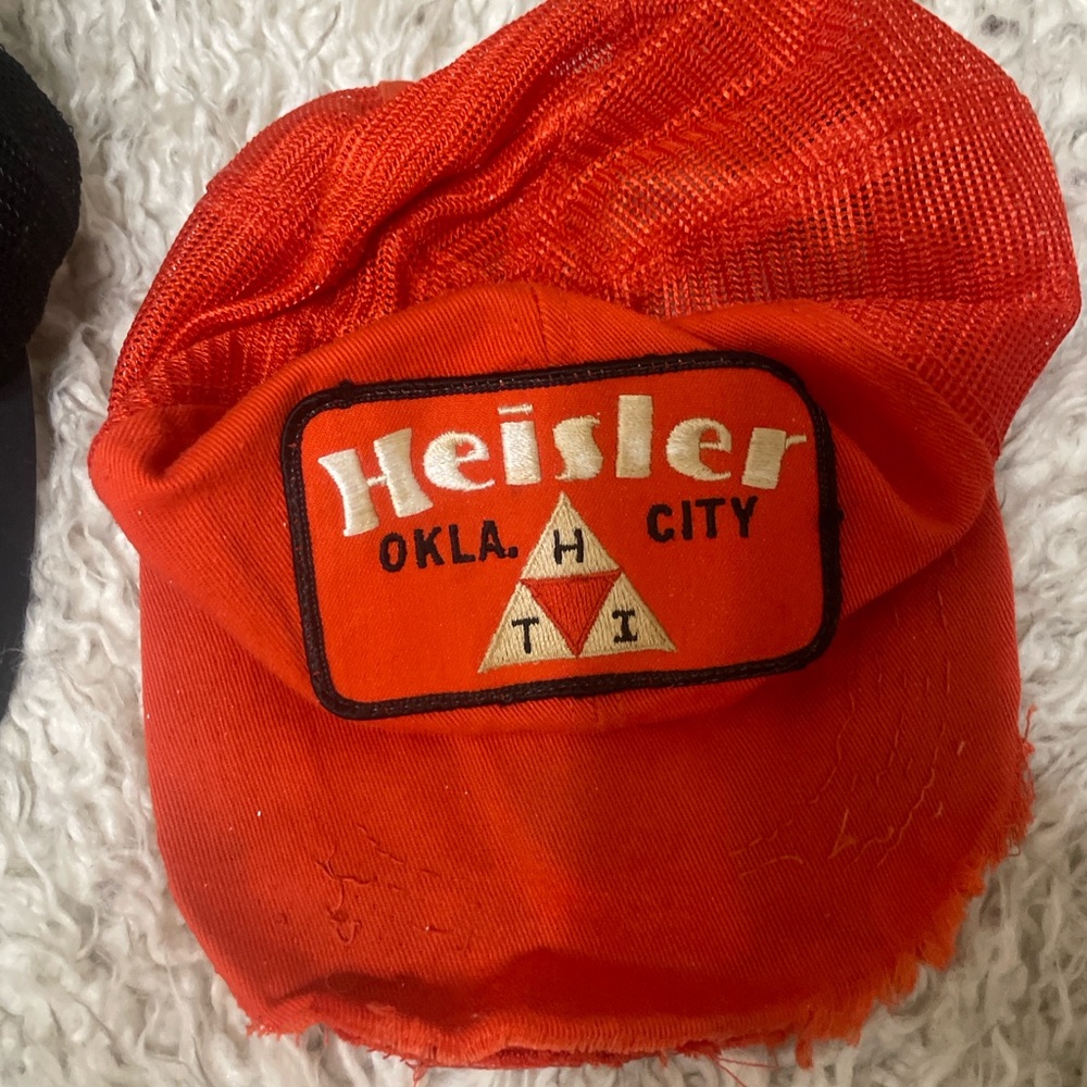 Vintage Heisler Okla. City Mesh Trucker Hat + Replacement Brim Insert